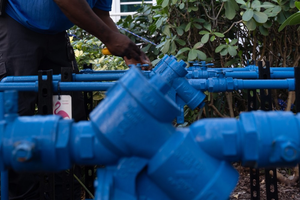 A main water shutoff valve