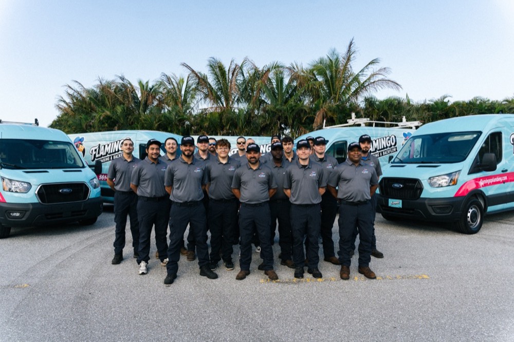 Flamingo technician team with the fleet