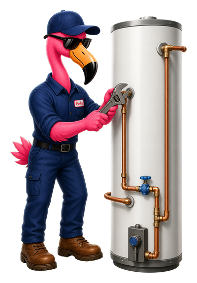 Pinky flushing and tuning up a water heater