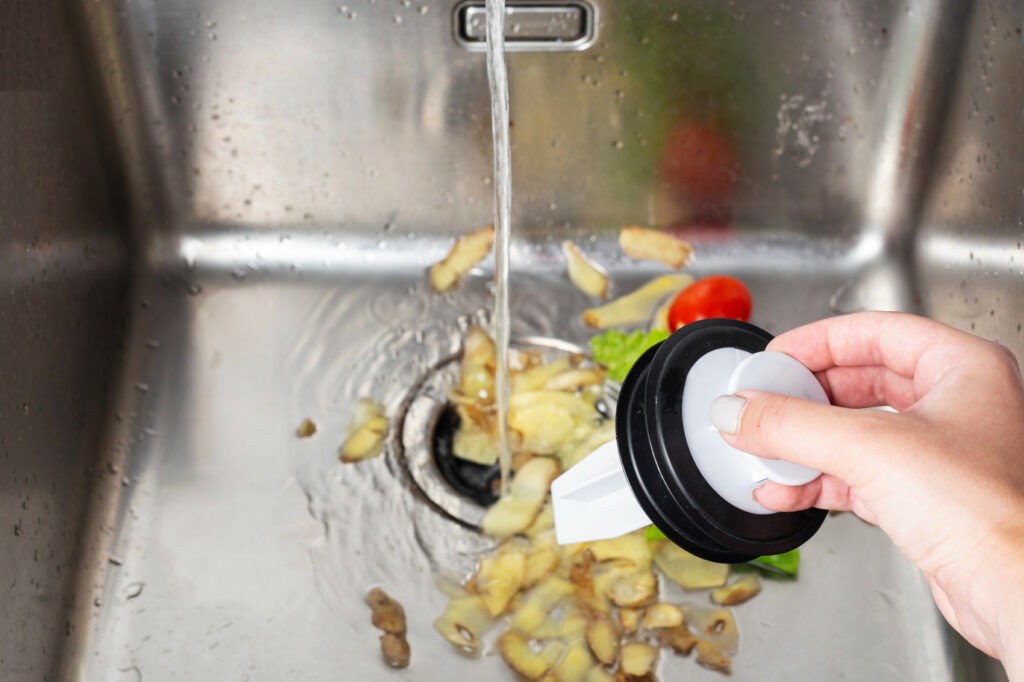 garbage disposal being cleared