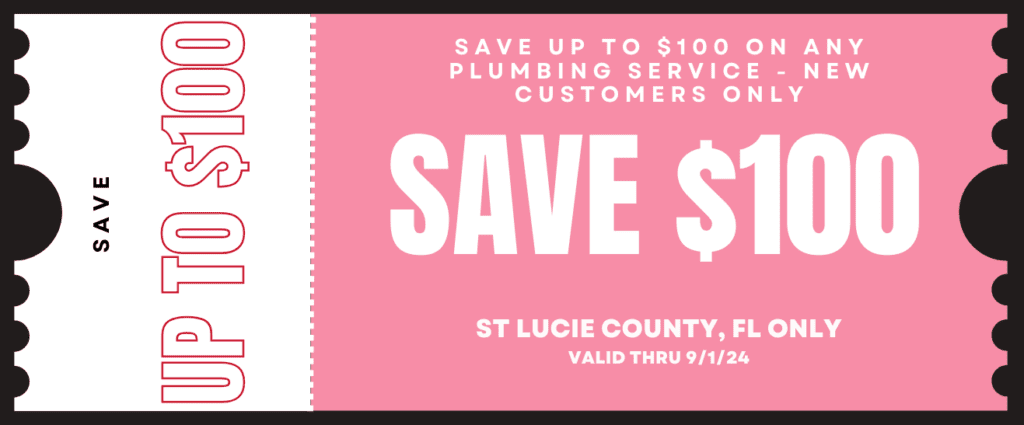 general discount on plumbing services for new customers in st lucie county florida